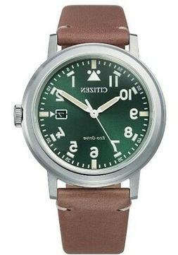 O Citizen Gent Of 2020 In Pelle Aw1620-13x Brown Green