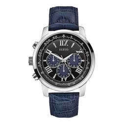 O Guess Horizon W0380g3 - Cinturino In Pelle Blu Chrono