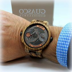 O In Legno Uomo 50 Mm Dual Time