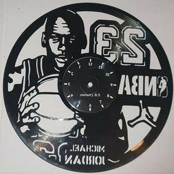 O In Vinile Michael Jordan 23 Nba Chicago Bulls Vinyl Clock 
