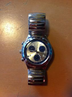 O Swatch Irony Chrono Cronografo Acciaio  Blu