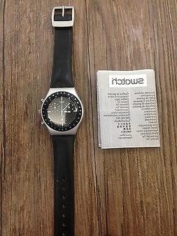 O Swatch Irony "chrono Medio" Ebonite Ref. Yms1000 -nuovo