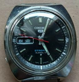 O Japan Seiko 5 Sports Nero Kanji 6119-6023 Watch Montre Rel