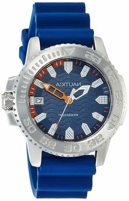 O Nautica Keywest Uomo Cinturino Blu In Gomma Sub 10 Atm