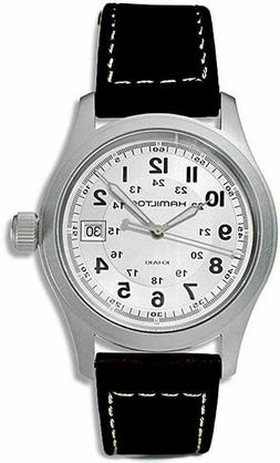 O Hamilton Khaky Uomo , Cinturino Pelle Nero H684410