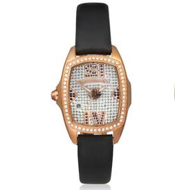 O Chronotech  Lady Ct7930ls/35 Pelle Nero Cassa Oro Rosa Con
