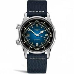 O Longines Legend Diver Automatico L37744902 Pelle Blu Uomo 
