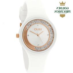 O Liujo Donna Tlj1419 Silicone Acciaio Rosato Bianco Brillan