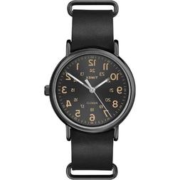 O Man Uomo Uhr Weekander T2p494 Pelle Sottile Nero Black Luc