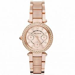 O Michael Kors Mini Parker Mk6110 In Acciaio Oro Rosa