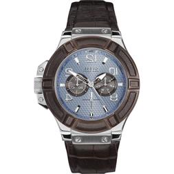 O Guess Mod. Rigor Ref. W0040g10 Uomo Multifunzione In Pelle