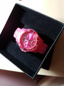 O Multifuz Guess Quarztime Donna Acciaio Rose Fuxia Cinturin