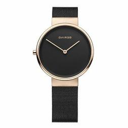 O Bering Nero Con Maglia Milanese E Cassa Rosee