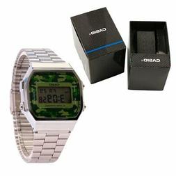 O Originale Casio A168wec-3 Con Scatola Camouflage Luce Mime