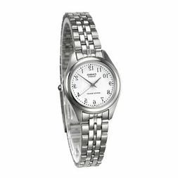 O Originale Casio Ltp-1129a-7b Donna Acciaio Bianco Vintage