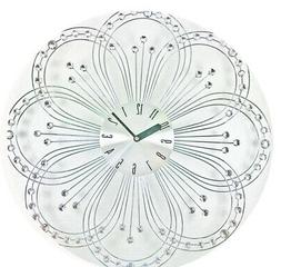 O Parete / Muro Design Moderno In Metallo Con Swarovski Tras