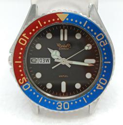 O Peter F Pepsi Watch Diver Japan Clock Vintage By Seiko Pep