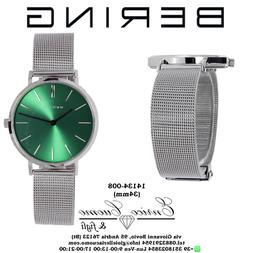 O Piatto Sottile Classico Donna Quadrante Verde Bering 14134