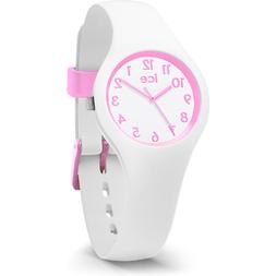 O Piccolo Da Bambina Bimba Ice Watch Bianco E Rosa Con Cintu