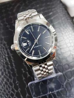 O Polso Uomo Analogico Automatico Datario Elegante Silver Qu