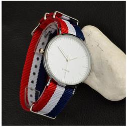 orologio polso uomo donna nylon cinturino quarzo
