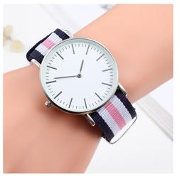 O Polso Uomo Donna Nylon Cinturino Quarzo Tipo Wellington Ca