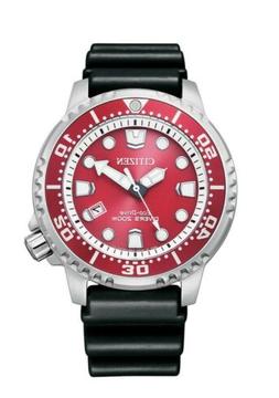 O Citizen Promaster Diver 200 Mt Eco Drive Acciaio Rosso Nuo