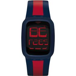 O Quarzo Digitale Swatch Touch "dark Blue & Red" Surn101d