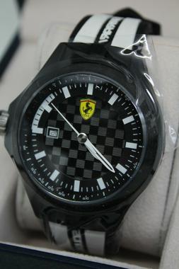 O Quarzo Uomo Scuderia Ferrari Gomma Nero Bianco Idea Regalo