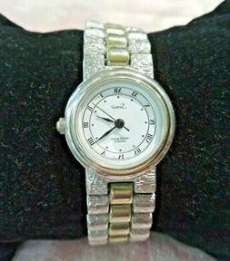 O Quarzo Vintage Donna Anni 70 Sonic Bracciale Oro Argento -