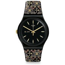 O Royal Key Nero Con Cinturino Motivi Color Oro Suob730