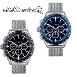 O Breil Rugged Chrono Uomo Acciaio Blu Nero Maglia Milano Tw