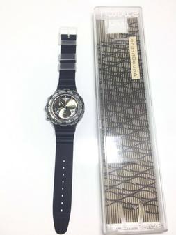 O Swatch Scuba Sbm103 Onda Nera Nuovo!! -10% Off