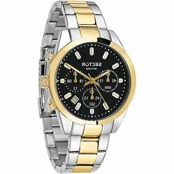 O Sector 245 R3273786001 Watch Bicolore Oro Nero Cronografo 