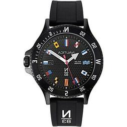 O Solo Tempo Da Uomo Quadrante Nero Cn Bandierine Napcbs907