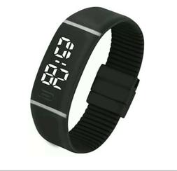 O Sportivo Led Unisex Digitale Uomo Donna Nero Rosso Idea Re