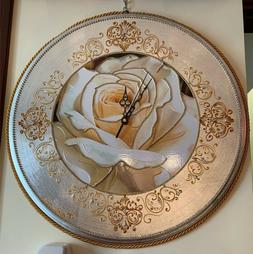 O Su Lastra Di Legno, Base In Foglia Argento Particolari In 