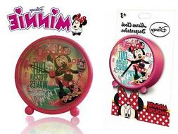 O Sveglia Tonda Da Comodino Minnie Mouse 9 Cm Decorata Con M