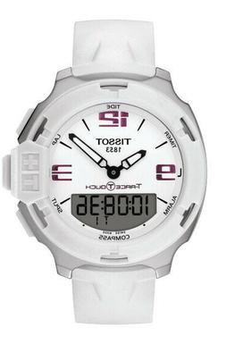 O Tissot T-race Touch Digitale, Bianco Con Cinturino In Gomm