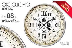 orologio tondo da parete grande sotto vetro