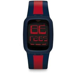 O Swatch Touch Dark Blue & Red Surn101d Watch Digitale Silic