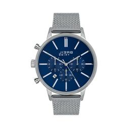 O Breil Tribe Uomo Avery Acciaio Cronografo Blu Maglia Milan