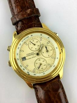 O Ultra Rare Orient  Hfb901  Panda Chrono Japan Vintage