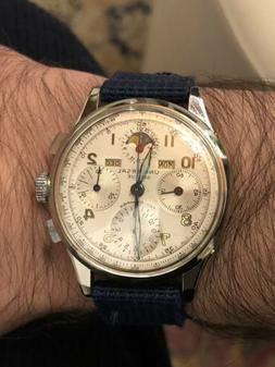 O Universal Geneve Tri Compax Chrono Vintage Tricompax Moon