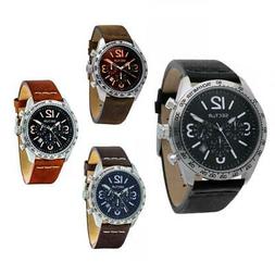 O Uomo Sector 245 Chrono Vera Pelle Nero Marrone Blu Sub 100