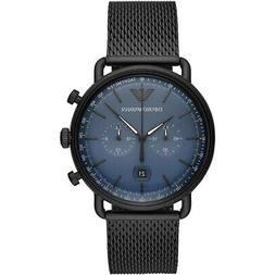 O Uomo Armani Acciaio Inox Cronografo Al Quarzo Nero Ar11201