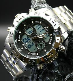 O Uomo Analogico Digitale Nautica-mare Acciaio Crono-sveglia