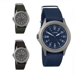 O Uomo Breil Army Tessuto Cordura Nero Verde Blu Wr 50mt Can