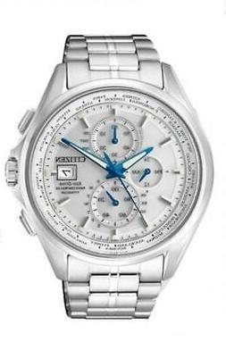 O Citizen Uomo At8130-56a Solare Analogico Cronografo Titani