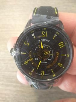 O Uomo Automatico Starking 44 Mm Quadrante Nero Scheletrico.